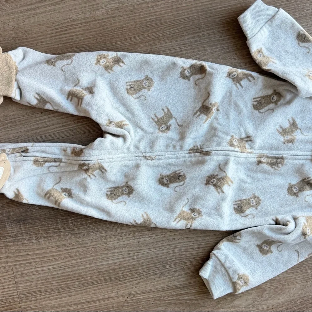 Carter's Colorful Animal Print and Gray‎ Monkey Footies